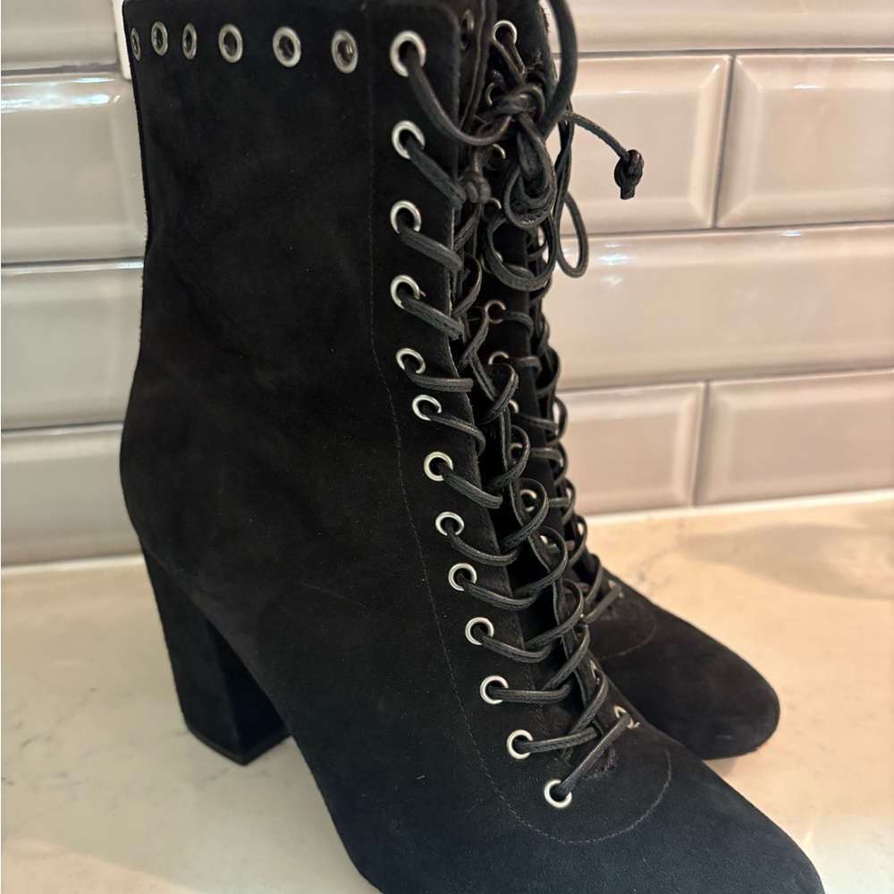 Coach Dean Laceup Bootie Black Size 7.5
